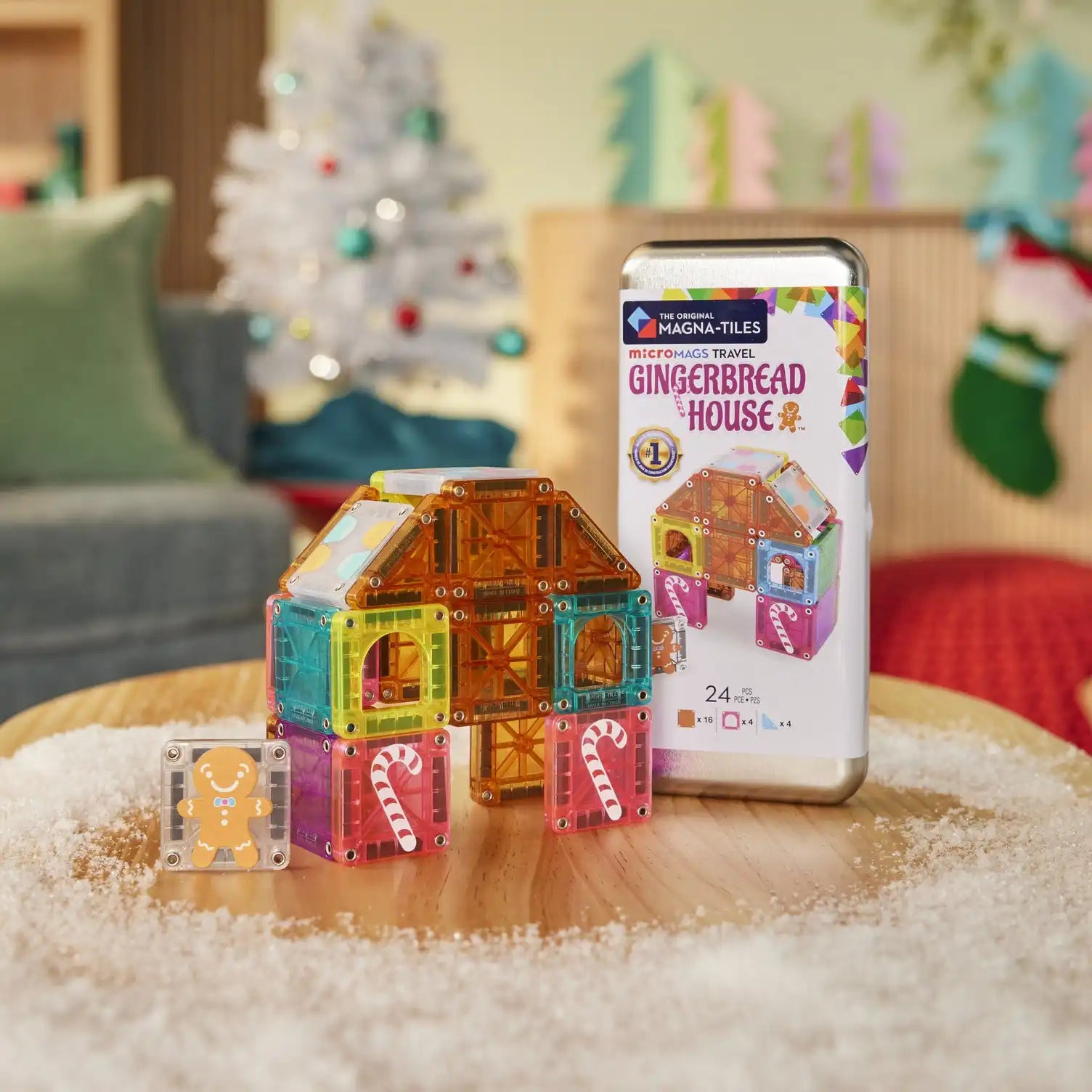 microMAGS Gingerbread House 24 Piece Travel Set Secondary image
